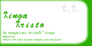 kinga kristo business card